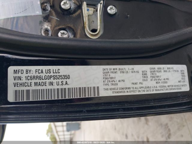 1C6RR6LG0PS525350 RAM 2023