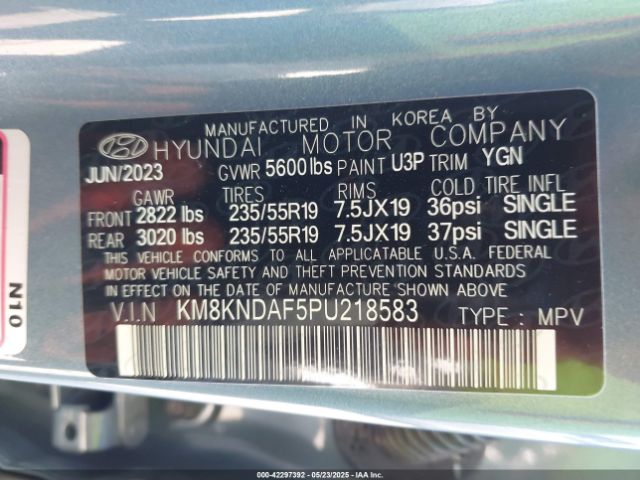KM8KNDAF5PU218583 Hyundai 2023