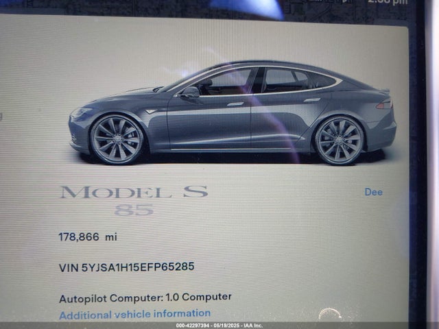 2014 TESLA MODEL S 5YJSA1H15EFP65285 Photo 6