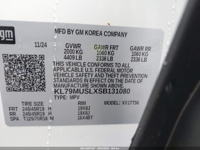 KL79MUSLXSB131080 Chevrolet Trailblazer Awd Rs