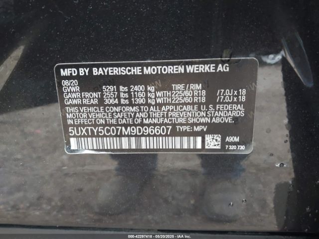 2021 BMW X3 5UXTY5C07M9D96607 Photo 8