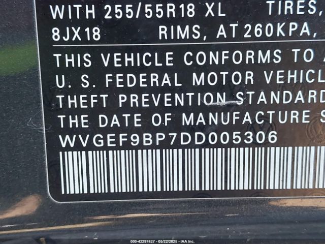 2013 VOLKSWAGEN TOUAREG WVGEF9BP7DD005306 Photo 8