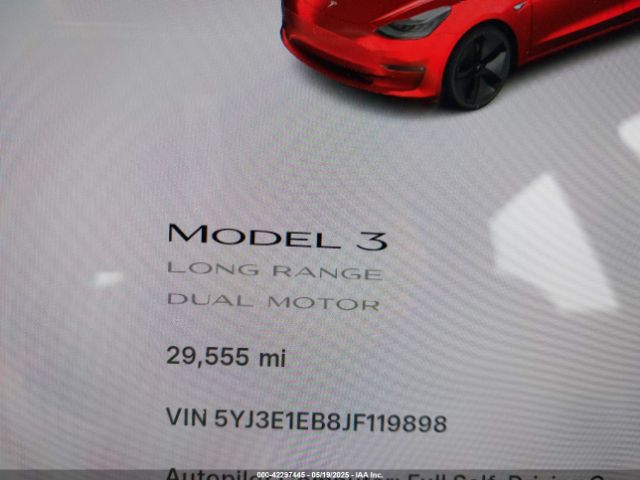 5YJ3E1EB8JF119898 Tesla Model 3 Long Range/performance