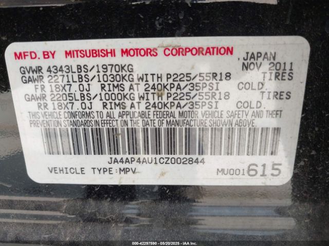 2012 MITSUBISHI OUTLANDER SPORT JA4AP4AU1CZ002844 Photo 8