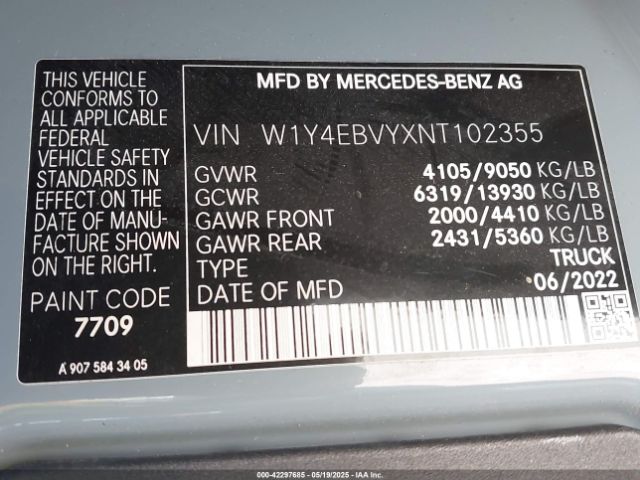 2022 MERCEDES-BENZ SPRINTER 2500 W1Y4EBVYXNT102355 Photo 8