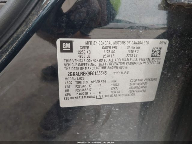2GKALREK9F6155645 GMC Terrain Sle-2
