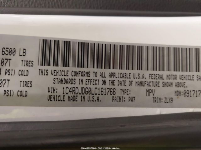 2020 DODGE DURANGO 1C4RDJDG0LC161766 Photo 8