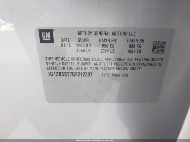1G1ZB5ST7GF212397 Chevrolet MALIBU LS