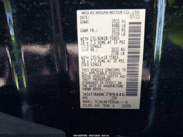 2021 NISSAN ROGUE 5N1AT3BA6MC799446 Photo 8