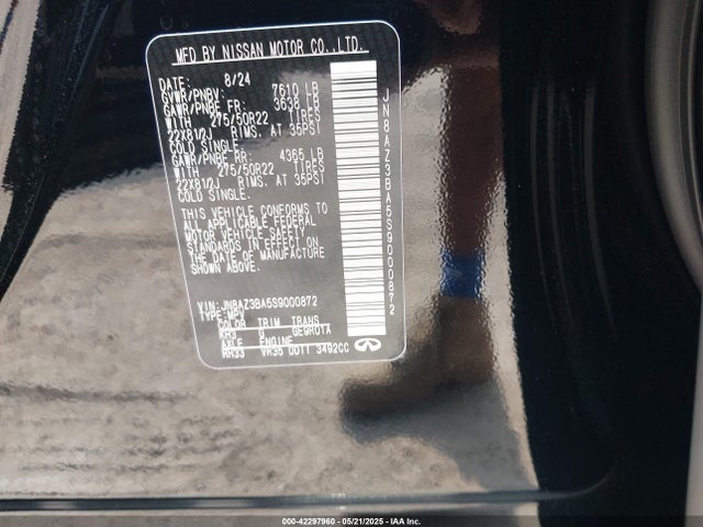 JN8AZ3BA5S9000872 Infiniti QX80