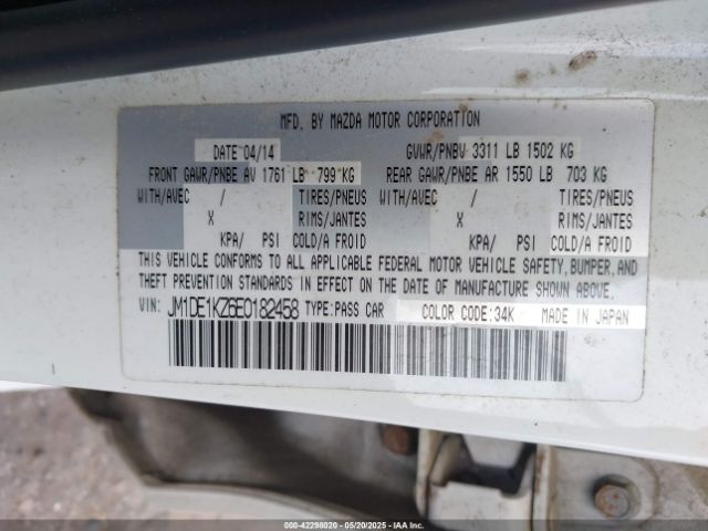 JM1DE1KZ6E0182458 Mazda Mazda2 Sport