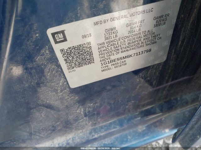 1G1BE5SM6K7113798 Chevrolet CRUZE LT
