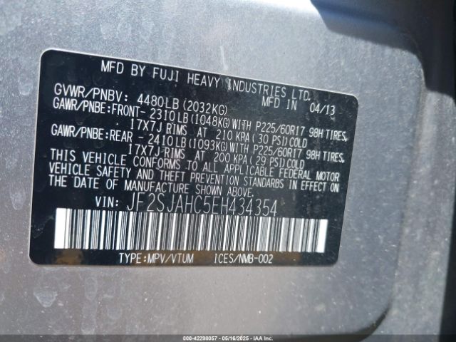 JF2SJAHC5EH434354 Subaru Forester 2.5i Limited
