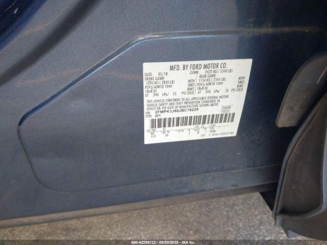 2FMPK3J88JBC18228 Ford EDGE SEL
