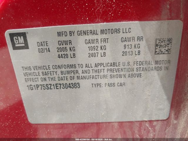 1G1P75SZ1E7304383 Chevrolet Cruze Diesel