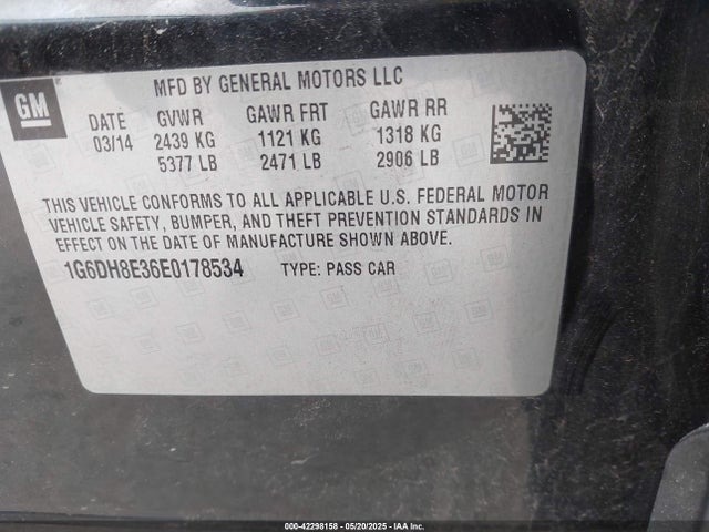 2014 CADILLAC CTS 1G6DH8E36E0178534 Photo 8
