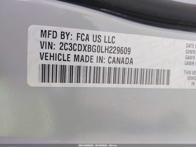 Dodge Charger 2020 2C3CDXBG0LH229609 Image 9