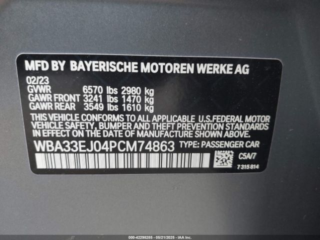 2023 BMW 760 WBA33EJ04PCM74863 Photo 8