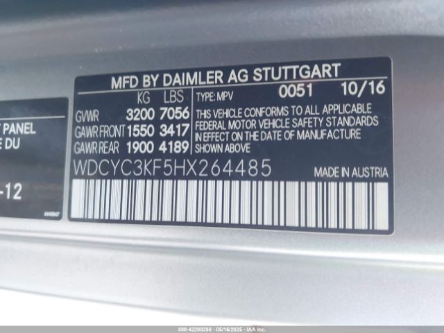 WDCYC3KF5HX264485 Mercedes-Benz G 550 4matic