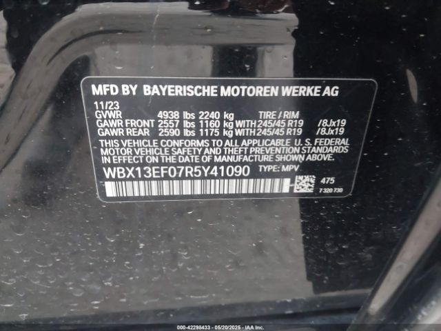 2024 BMW X1 WBX13EF07R5Y41090 Photo 8