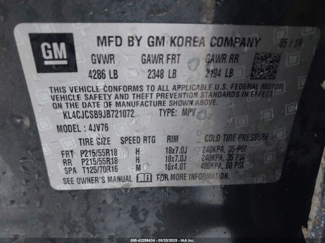 KL4CJCSB9JB721072 Buick Encore Essence