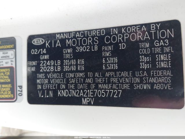 KNDJN2A21E7057727 KIA Soul