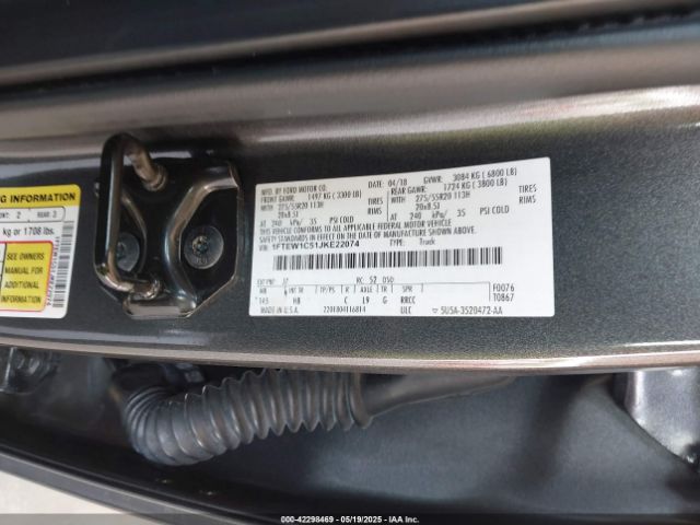 2018 FORD F-150 1FTEW1C51JKE22074 Photo 8