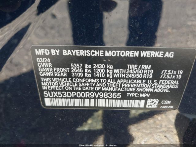 5UX53DP00R9V98365 BMW X3 Xdrive30i
