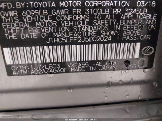 2018 LEXUS LS 500 JTHC5LFF2J5002024 Photo 8