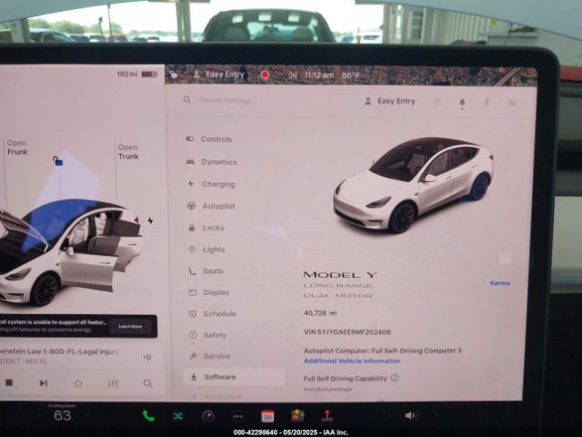 2021 TESLA MODEL Y 5YJYGAEE6MF202406 Photo 6