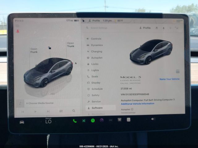 5YJ3E1EB3PF698548 Tesla MODEL 3