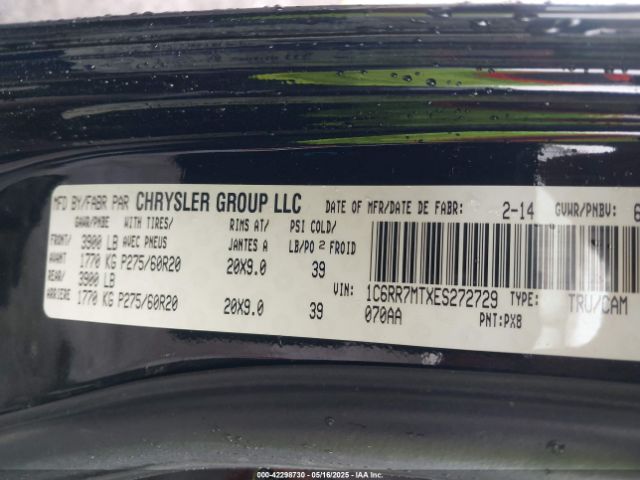 1C6RR7MTXES272729 RAM 1500 Sport