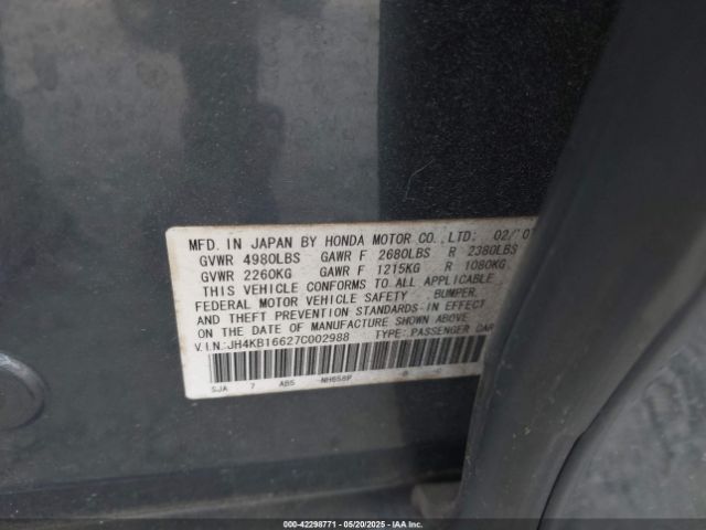 2007 ACURA RL JH4KB16627C002988 Photo 8