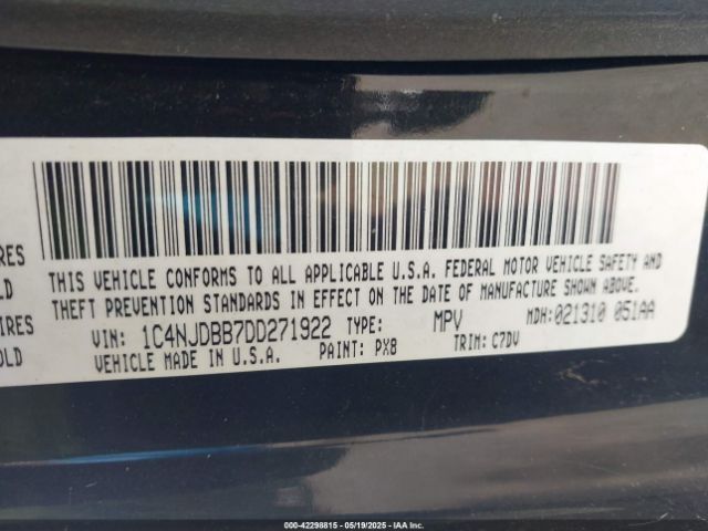 2013 JEEP COMPASS 1C4NJDBB7DD271922 Photo 8