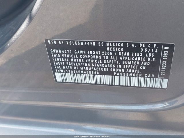 3VWL17AJ4EM438886 Volkswagen Jetta 1.8t Sel