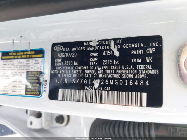 2021 KIA K5 5XXG14J26MG016484 Photo 8
