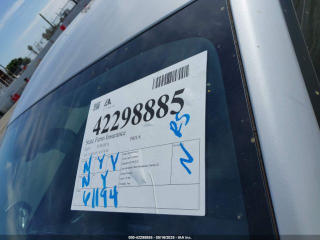 JTDKN3DU3E0378748 Toyota Prius Four