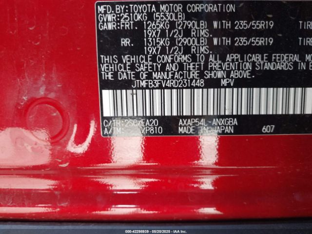 JTMFB3FV4RD231448 Toyota Rav4 Prime Xse