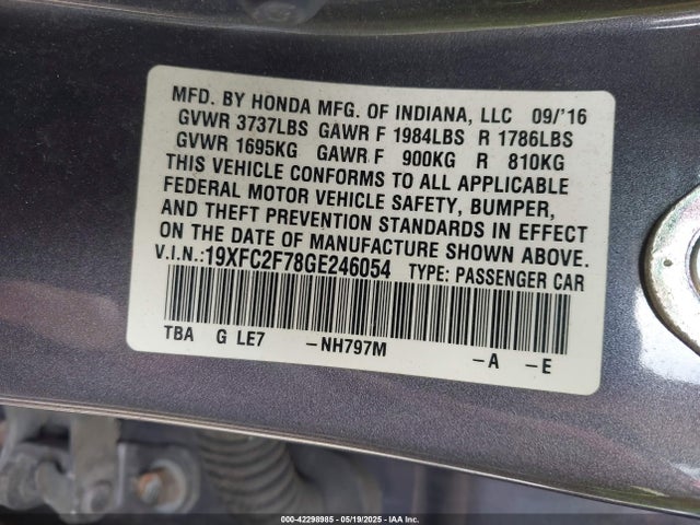 19XFC2F78GE246054 Honda CIVIC EX