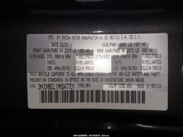 3MVDMBCL1MM247701 Mazda Cx-30 Preferred