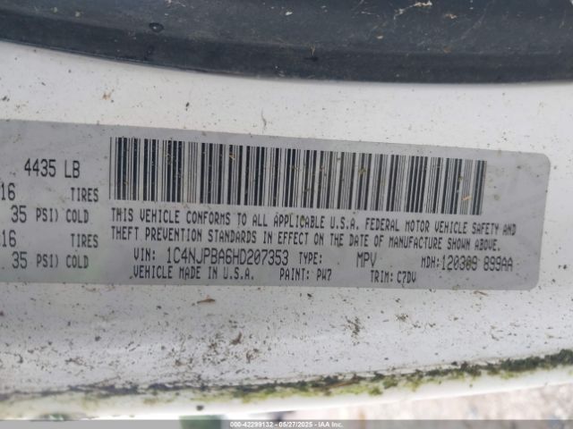 1C4NJPBA6HD207353 Jeep Patriot Sport Fwd