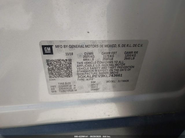 2019 GMC TERRAIN 3GKALPEV3KL243661 Photo 8