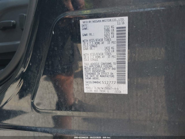 5N1DL0MM8HC512777 Infiniti QX60