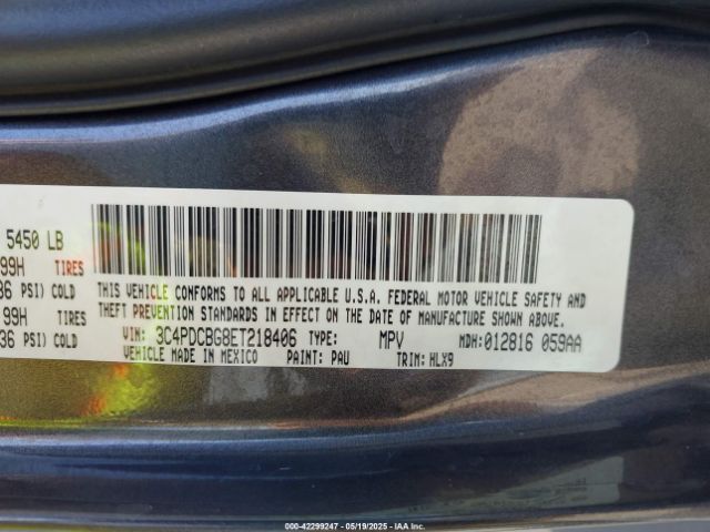3C4PDCBG8ET218406 Dodge Journey Sxt