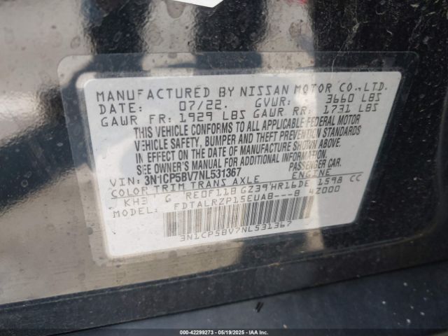 2022 NISSAN KICKS 3N1CP5BV7NL531367 Photo 8