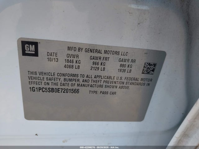 Chevrolet Cruze 1lt Auto 2014 1G1PC5SB0E7201566 Image 9