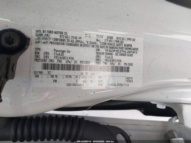 1FADP3E27HL247413 Ford FOCUS S