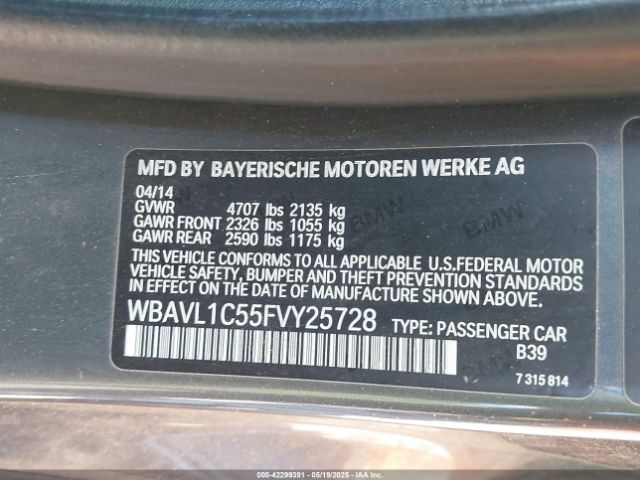 WBAVL1C55FVY25728 BMW X1 Xdrive28i