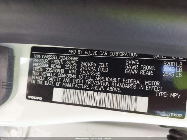 2013 VOLVO XC60 YV4952DL7D2429586 Photo 8