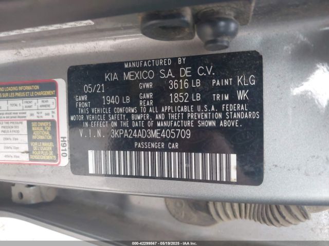 2021 KIA RIO 3KPA24AD3ME405709 Photo 8